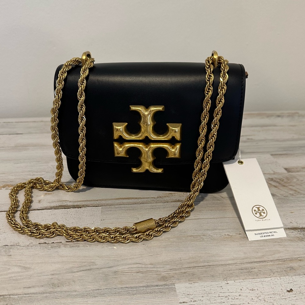TORY BURCH Eleanor Small Convertible Shoulder Bag Black
